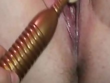 amateur close-up masturbation playing shaved vibrator wife